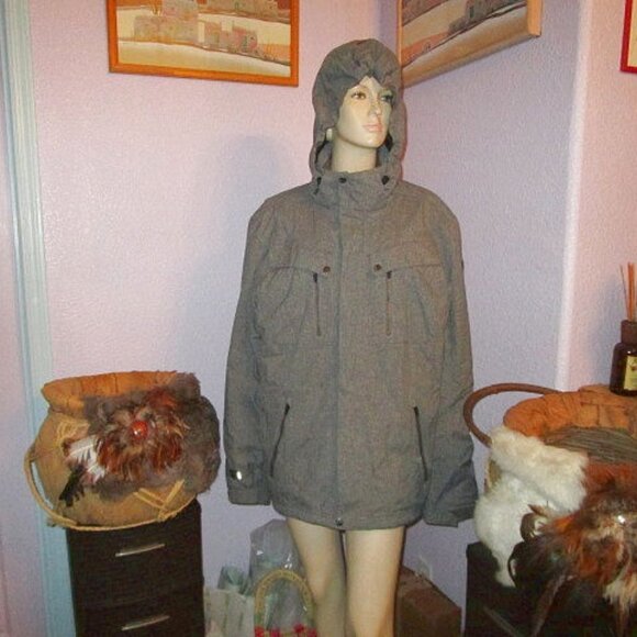 Icepeak Waterproof Coat Men’s Size L 54 Insulated Hooded Utility Snow Windbreak - Picture 1 of 12